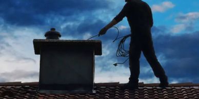 Cleaning out a chimney