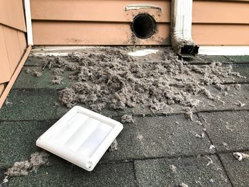 Dryer vent that has been cleaned out