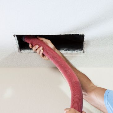 Air duct getting cleaned out