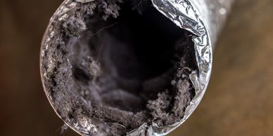 A dirty dryer vent that needs cleaning