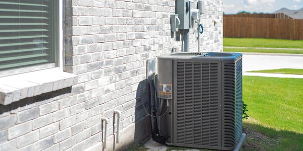 A clean area around an AC unit.